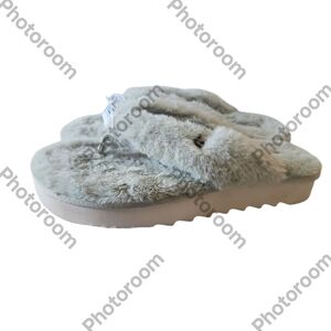 Ugg By Koolaburra Woman Thong Slipper Cozy  Furry Flip Flap Sandal Green Size7